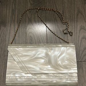 Vintage Mother of Pearl look evening bag